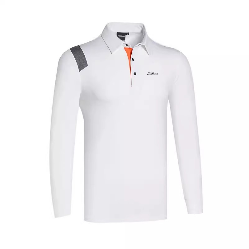 2025 New Japanese and Korean Golf Clothing Men's Long-sleeved Sports Quick-drying Breathable Polo Shirt Loose T-shirt Jersey