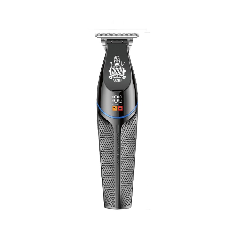 Cortapelos eléctricos novatos Kemei, cabezales de aceite de alta velocidad para el hogar, cortapelos eléctricos, pantallas digitales LCD inteligentes, cortapelos eléctricos