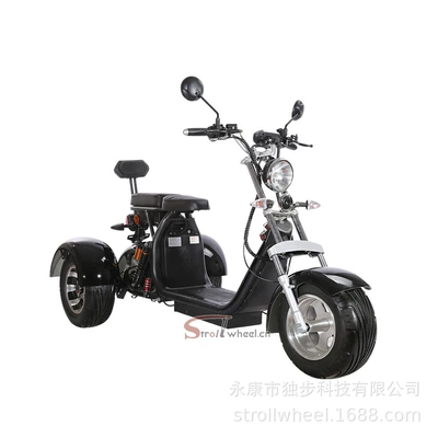 European Warehouse Dropshipping Cp-3 Three-Wheeled Harley Electric Motorcycle 10inch Wheel Hub Balance Scooter with Coc Certification (Elektrikli motosikletlər) - black-20a20a-removable-dual-battery