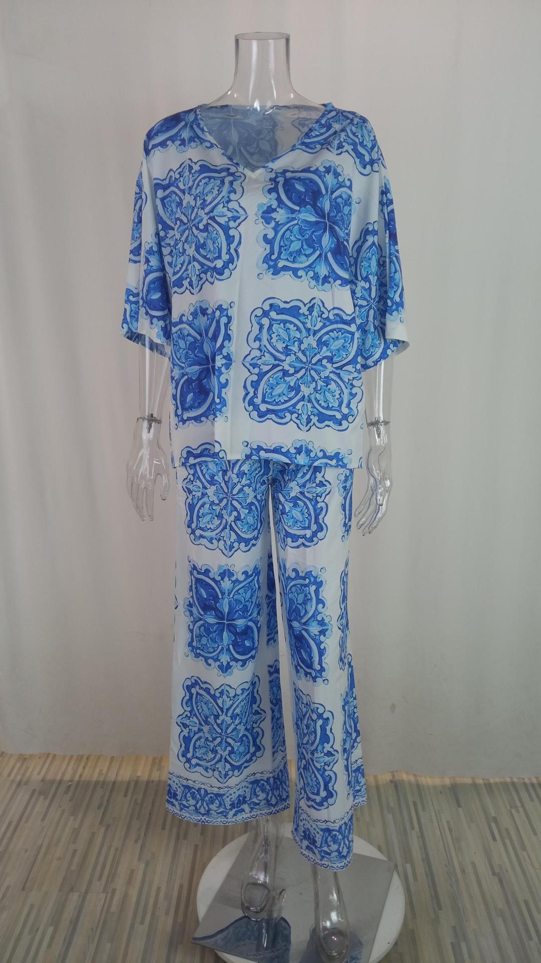 Fiesta A Diario Mujeres Casual Ropa De Calle Impresión Poliéster Conjunto Coordinado De Pantalón Conjuntos De Pantalones display picture 1