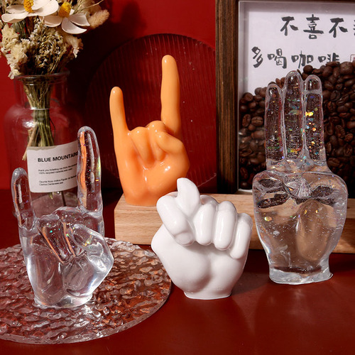 Proud diy glue mold ring storage rock gesture silicone mold silicone mold finger ornaments