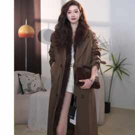 2025新款冬季派克服女中长款翻毛领可拆卸冬季新款毛毛外套女大衣