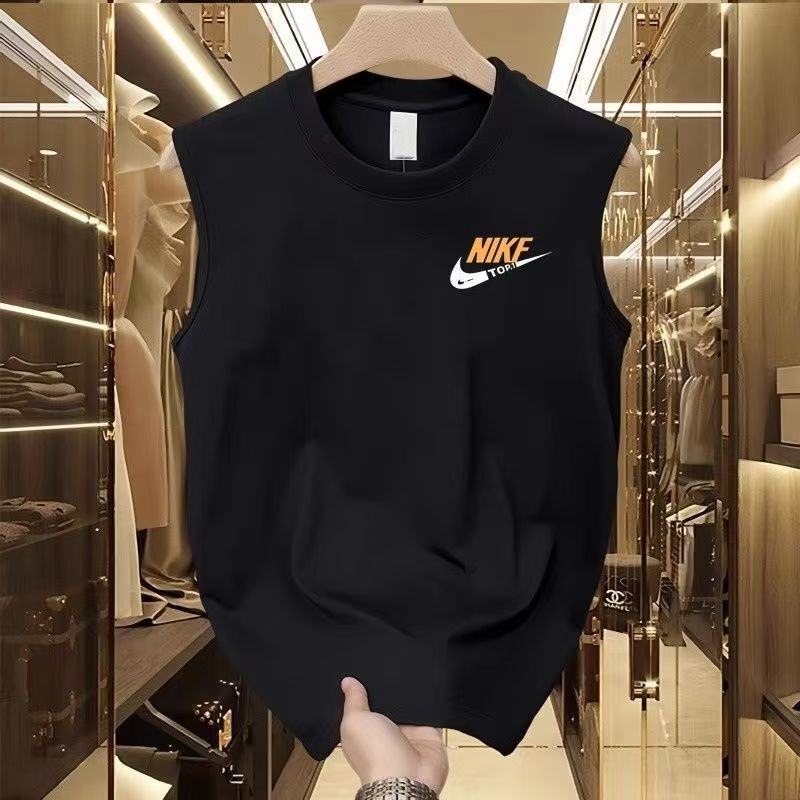 Cross-border wholesale for summer cotton men's waistcoat hurdle sports fitness fashion brand loose sleeveless undershirt Cross-border wholesale for summer cotton men's waistcoat hurdle sports fitness fashion brand loose sleeveless undershirt