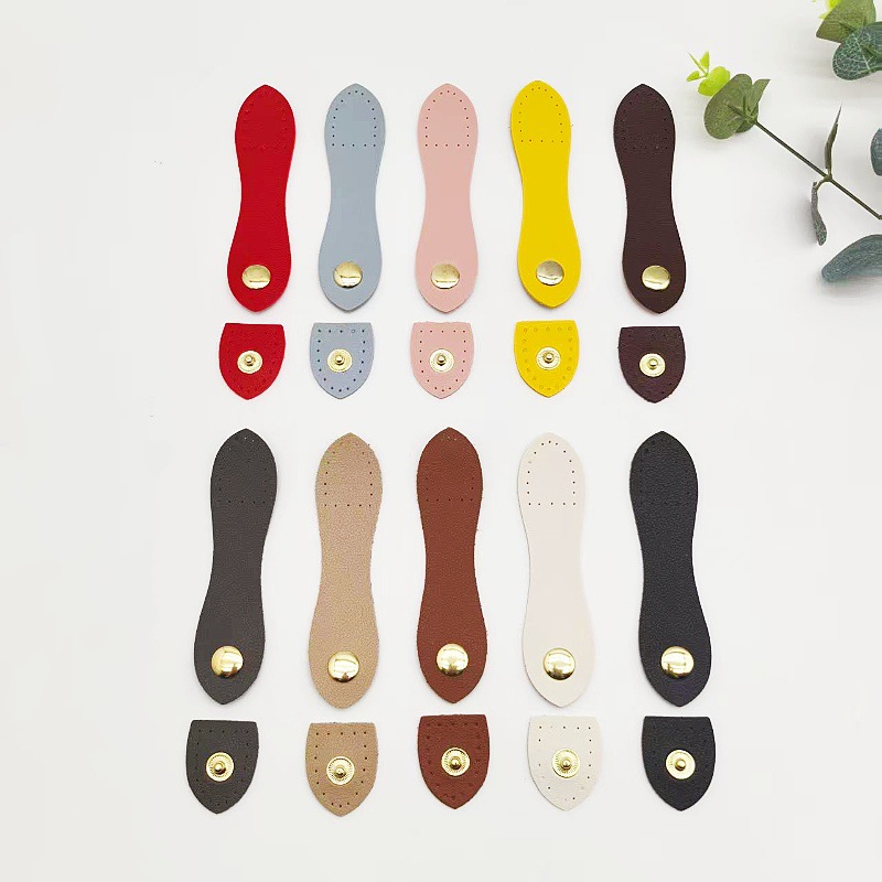 Sewn Pu Leather Buckle Bag Accessories DIY Handmade Bag Universal Leather Figure-Eight Gourd-Shaped Snap Lock in Stock Wholesale