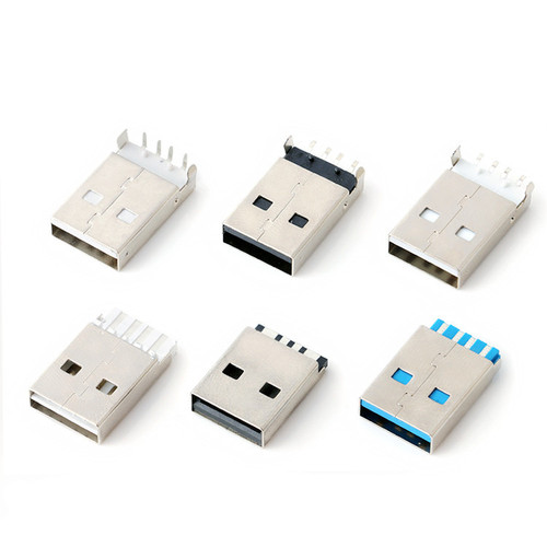 Supply and produce USB plug series AM chip card reader SMT copper end male black and white glue connector