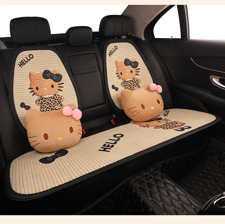Cartoon Car Seat Cushion, Suitable for All Seasons, Cute and Thin Breathable Seat Cover for Girls, Summer Cooling Pad, Ventilated, 26 Styles