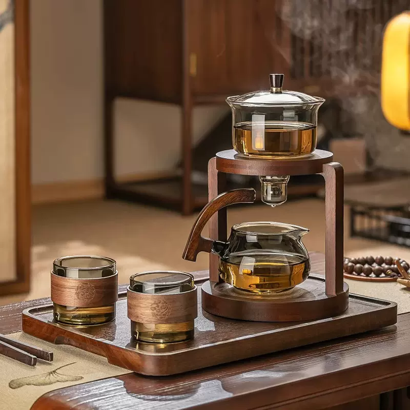 高端自动泡茶器家用办公室磁吸茶壶玻璃功夫茶具套装高档懒人神器