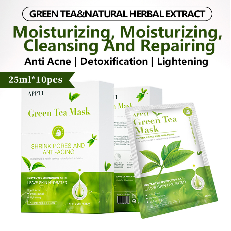 Natural Green Tea Face Cleaning Mask Swe...