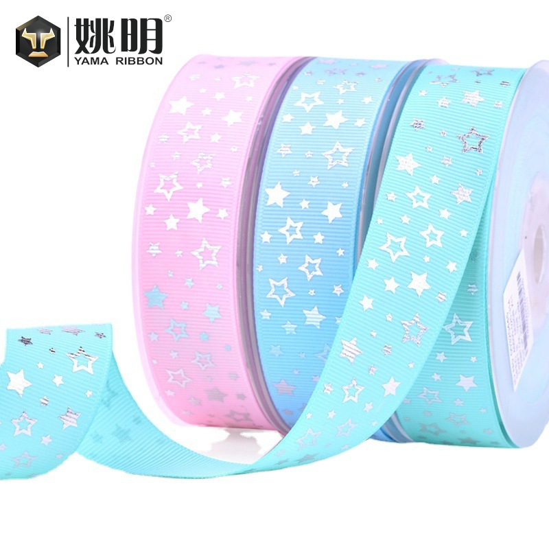 Yao Ming cinta de primavera tropical estilo serie caliente plata estrella costilla cinta hecha a mano DIY accesorios para el cabello accesorios de ropa