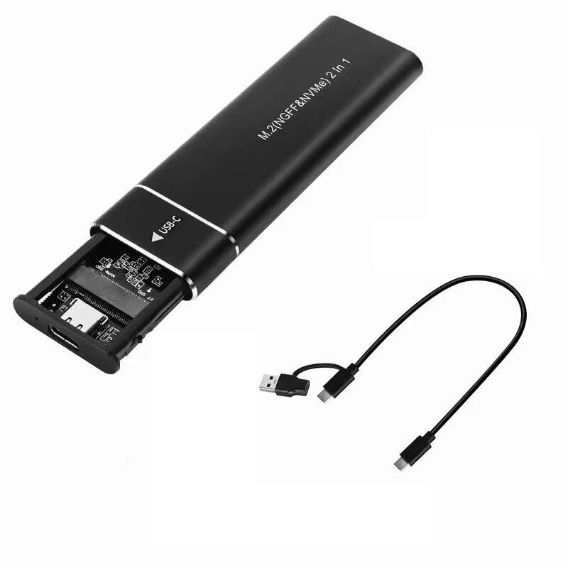 m.2 hard disk box supports NVMe protocol SSD to USB3.1 solid metal type-c high-speed external solid state