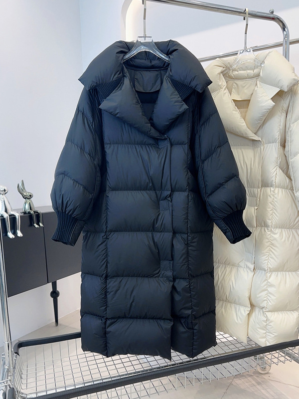 2025冬季羽绒棉服女韩版过膝长款新款时尚加厚泡芙感宽松大码外套|undefined