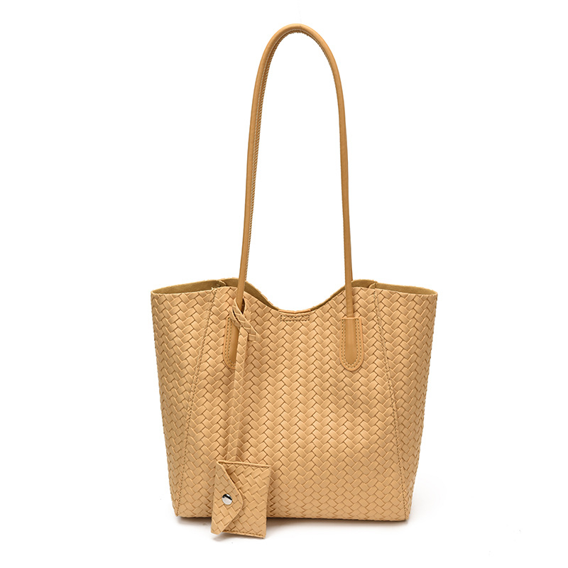 Bolso de mujer 2026 nuevo estilo transfronterizo de alta calidad tejido de moda canasta de verduras de hombro bajo la axila bolso de madre