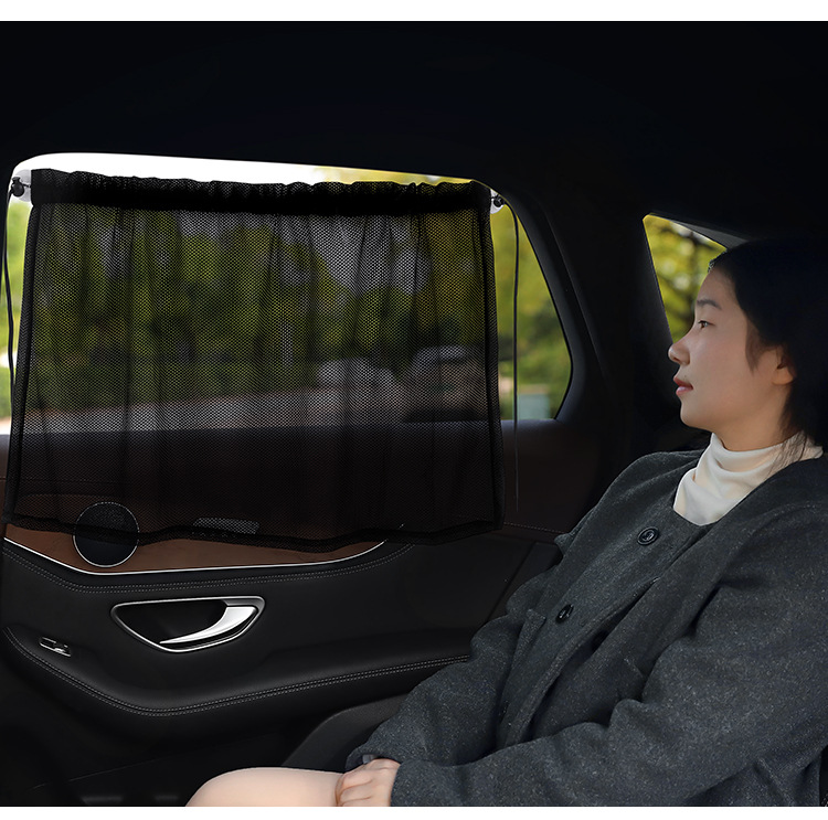 Car Curtain Sunshade Suction Cup Universal Mesh Car Sun Protection and Heat Insulation Car Side Window Privacy Curtain