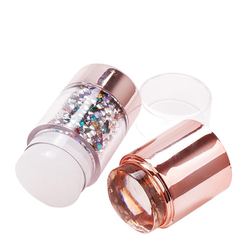 Sello para Uñas de Silicona de Doble Cabezal para Estampado de Uñas image 1