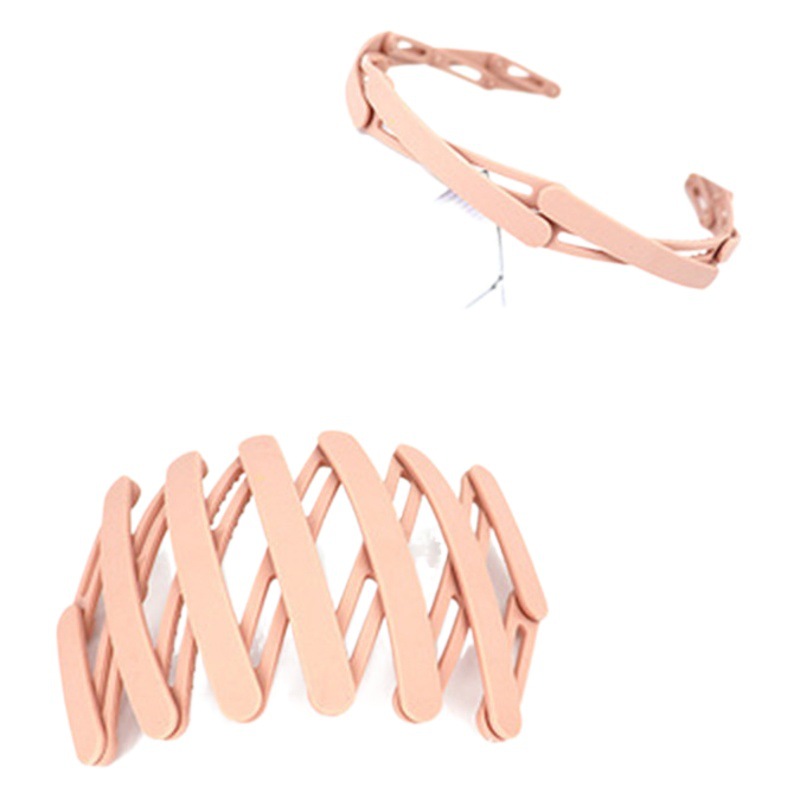 Diadema retráctil nuevo portátil plegable banda para el cabello de verano grutas de cabello roto acabado artefacto diadema femenina