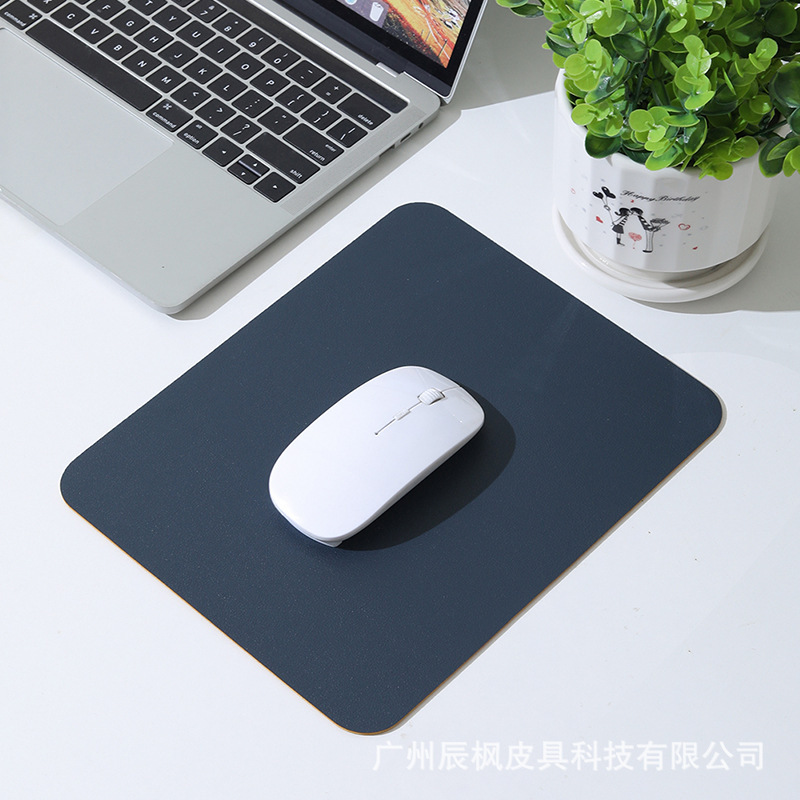 正方形の革のマウスパッドの純色の事務机のパッドのタブレットのコンピュータの革の小さいパッドの女子学生の防水の滑り止めのゲームパッド|undefined