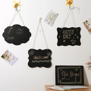 Zakka Wooden Small Blackboard Четыре висящие двойные двойные доски объявлений стена стена
