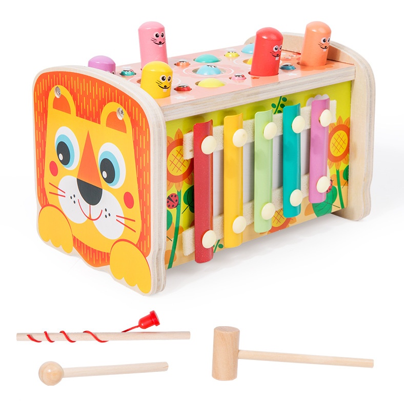 De madera de los niños de piano multifuncional jugando topo juguete kindergarten bebé Montessori educación temprana juego educativo enseñanza ayudas