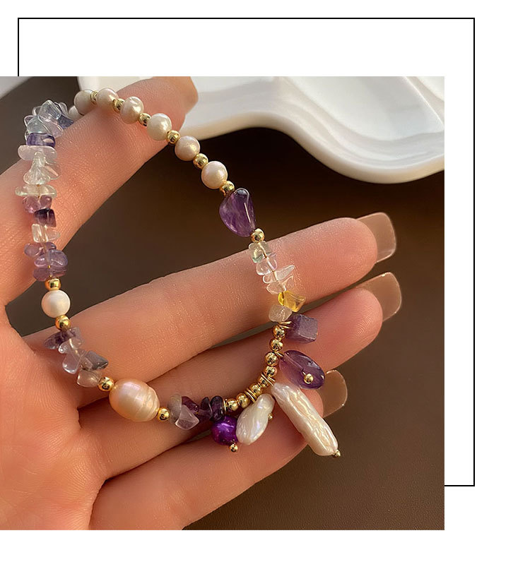 Casual, Daily, Date Occasion Freshwater Pearl Gravel Titanium Steel Beaded Chain Geometric Necklace
