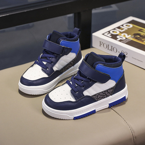 Children's Platform Shoes High-Top Boys' Shoes Kids' Sports Shoes Casual Shoes for Middle Children Trendy Shoes Spring and Autumn