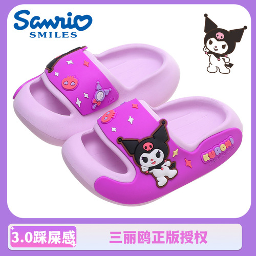 Sanrio genuine children's slippers summer girls cartoon slippers baby indoor non-slip thick-soled home shoes for outdoor wear
