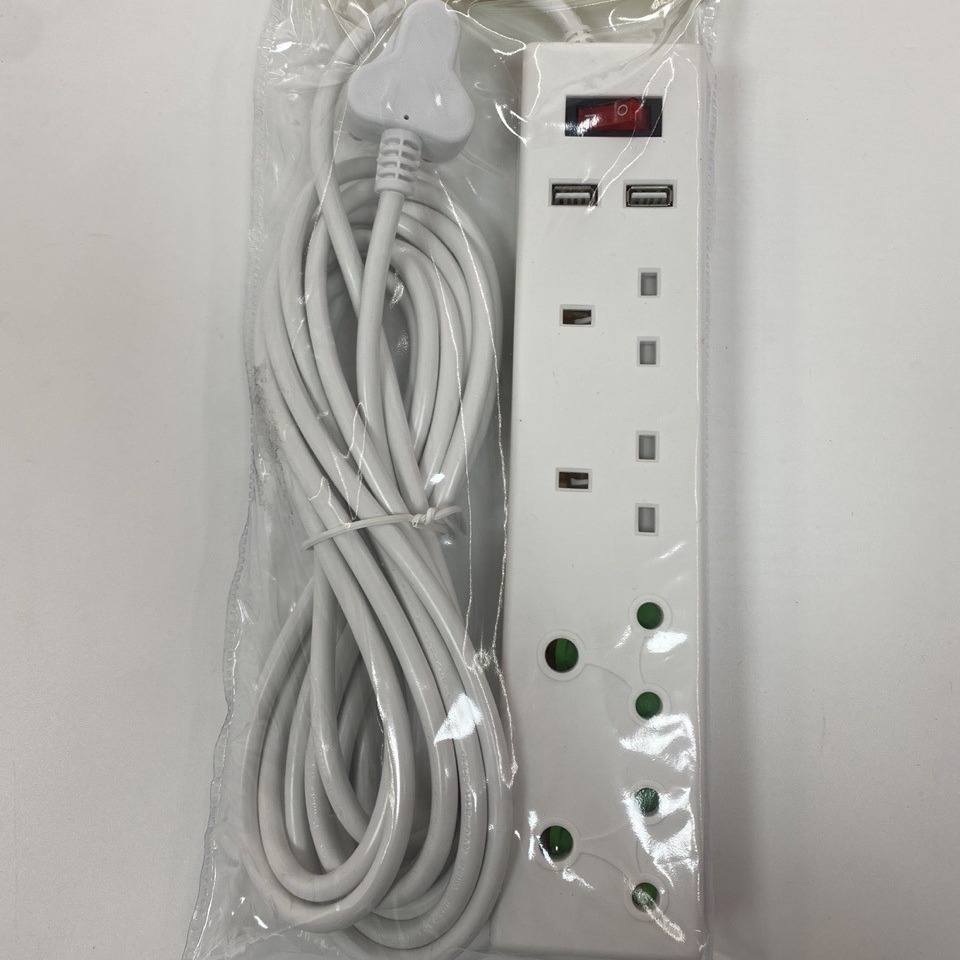 厂家供应大南非4孔4位插板批发电源线插座英式插孔带线插排多插位