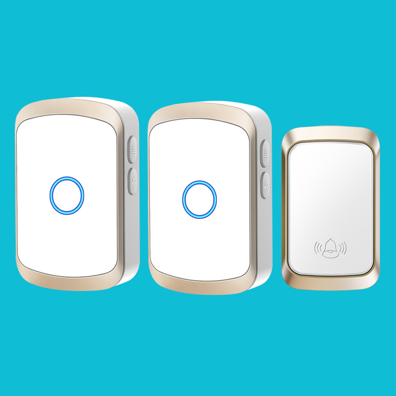 自发电防水门铃无线家用远距离不用电池智能电子遥控玲一拖二防水