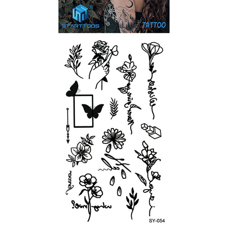 Spot mayorista transfronterizo dulce y simple viento tatuaje de dedo moda cool tatuaje desechable tendencia