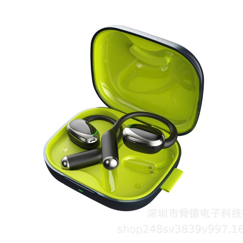国境を越えた新しい骨伝導気伝導イヤーフック OWS Bluetooth ランニング スポーツ ヘッドセット非インイヤー ソフト シリコーン|undefined