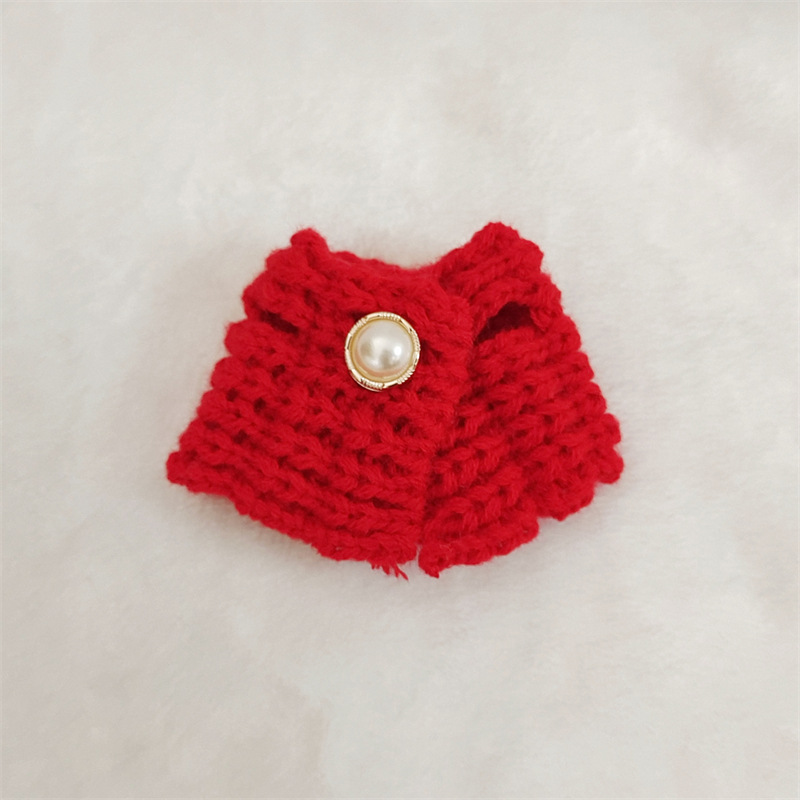 Venta caliente perro cabeza 14cm muñeco de peluche suéter colección de accesorios de ropa rabu ropa spot al por mayor