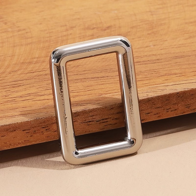 in stock luggage hardware accessories zinc alloy square buckle round line rectangular square ring adjustment die-cast buckle