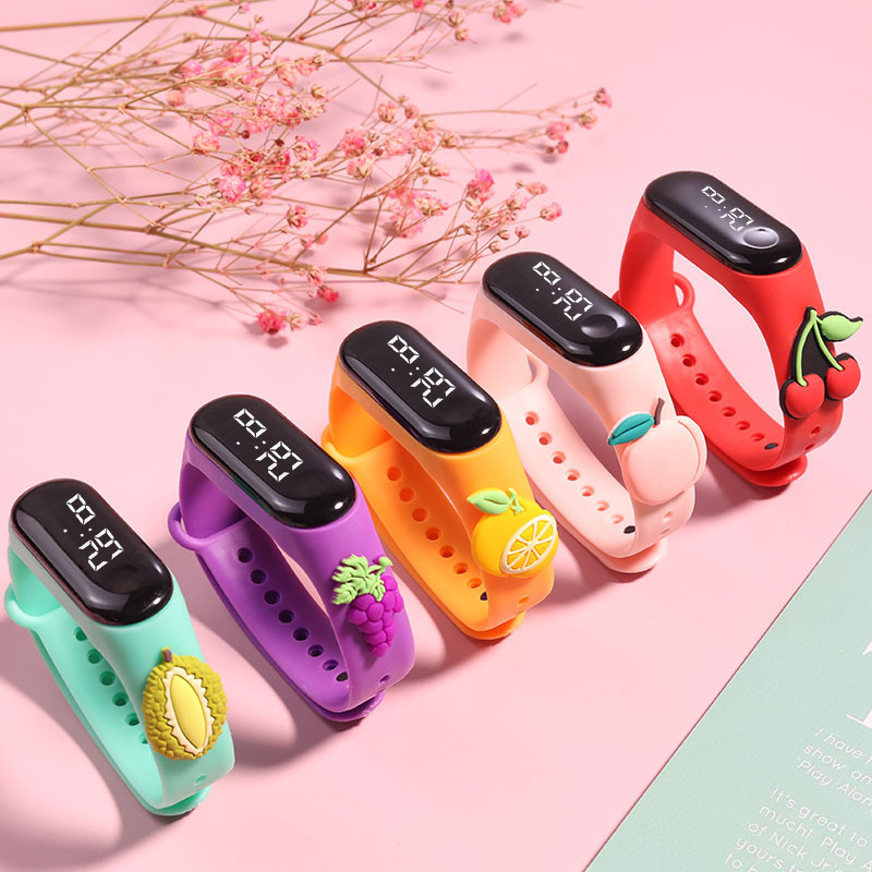 [M3] Bracelet Watch Fashion Unisex Waterproof Led Electronic Watch Creative Fruit Touch Watch for Boys and Girls