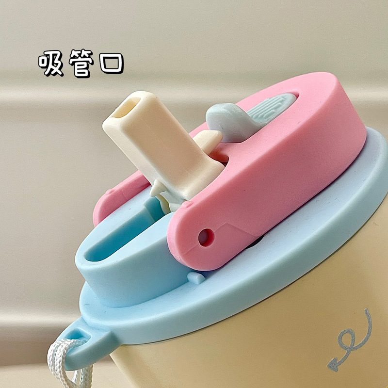 儿童卡通双饮保温杯316不锈钢咖啡杯女高颜值带吸管便携口袋水杯|undefined