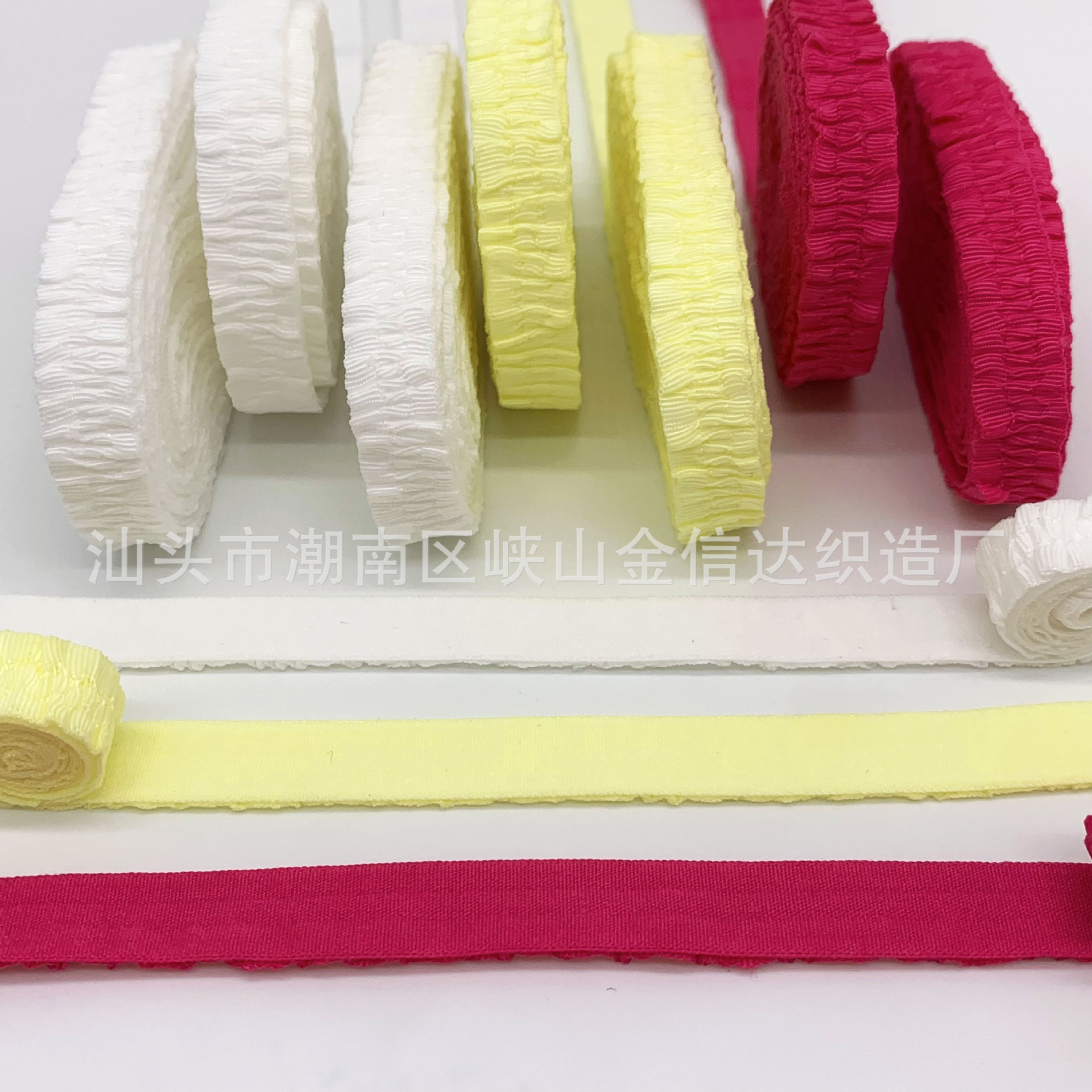 11mm防滑面哑光吊带皱纹弹力带树纹松紧带