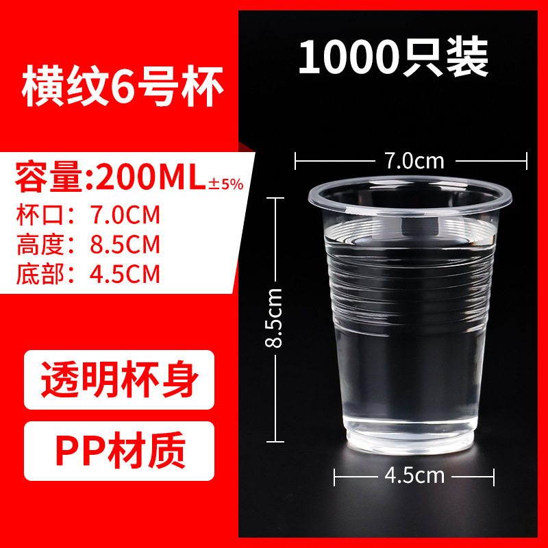 使い捨てカップ増粘プラスチックカップ家庭用商業フルボックス卸売直販航空カッププラスチックウォーターカップ 1000 個|undefined