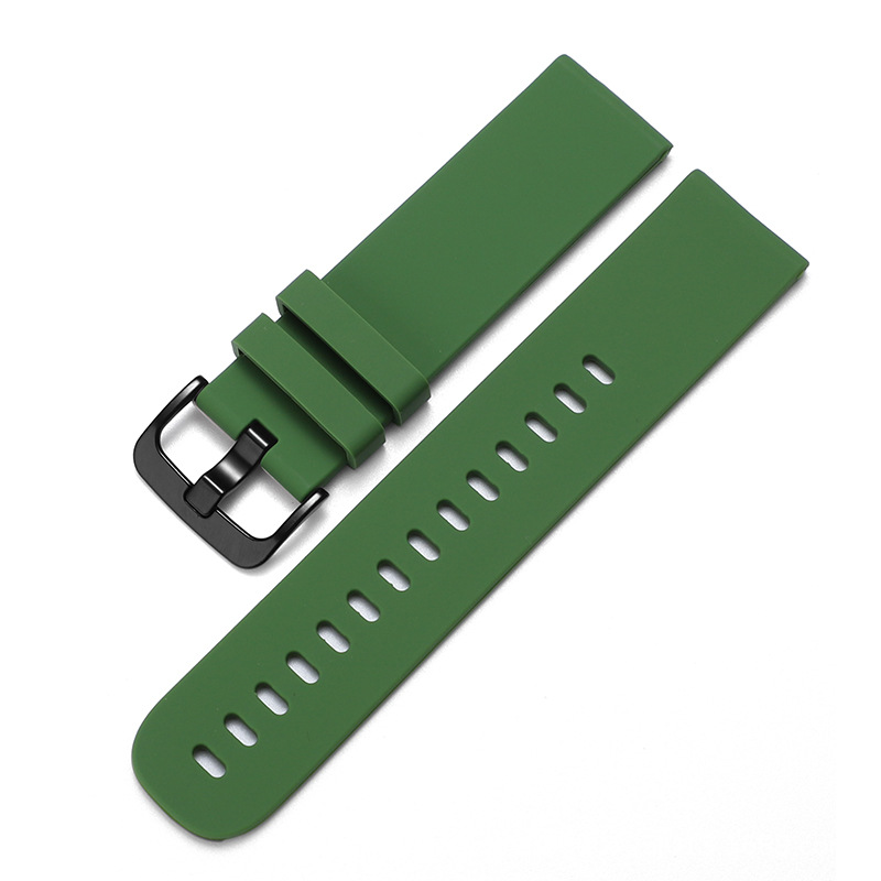 Black buckle [grass green] round tail silicone