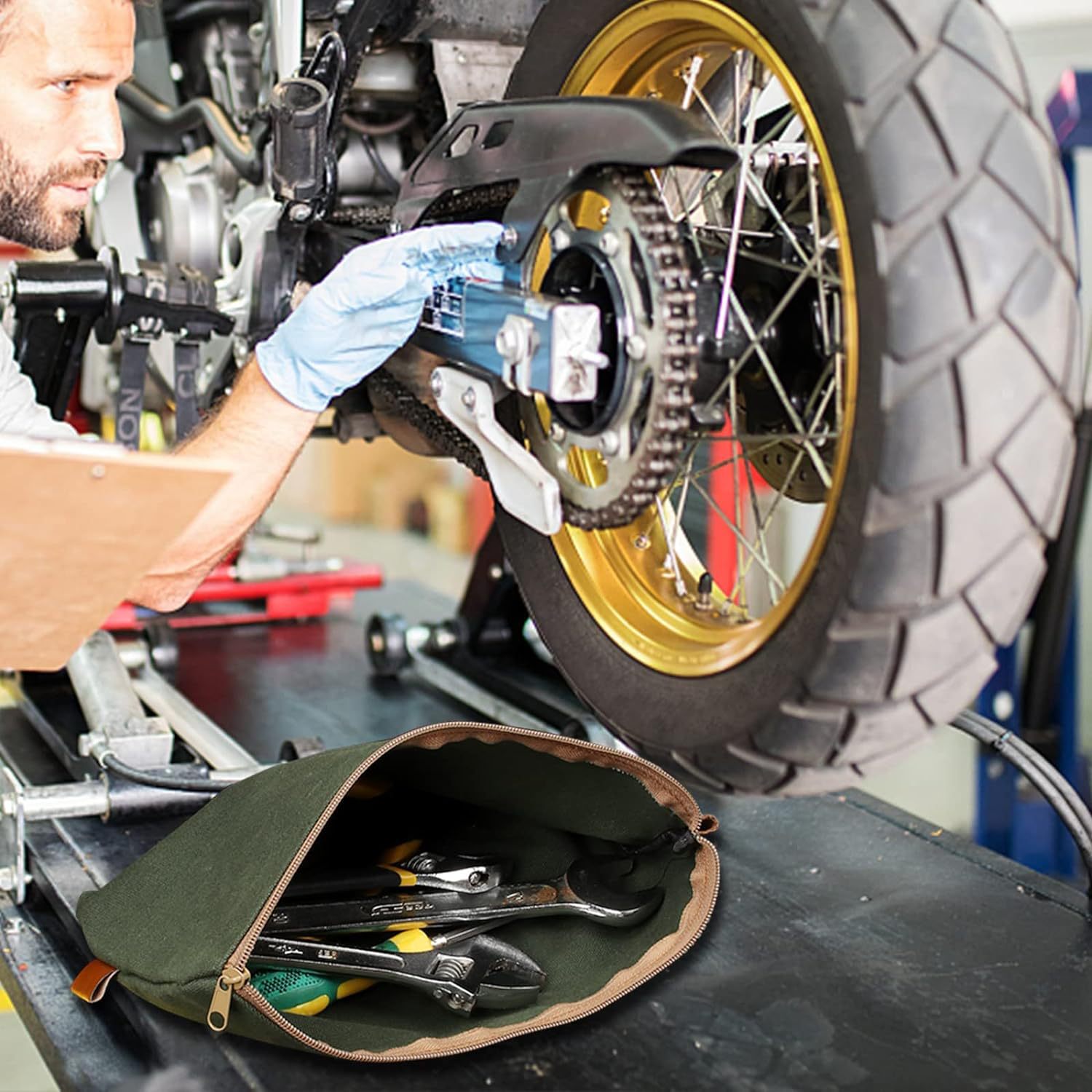 Wesleco lienzo kit portátil electricista hogar bolsa de herramientas Kit de hardware del coche bolsa de electricista