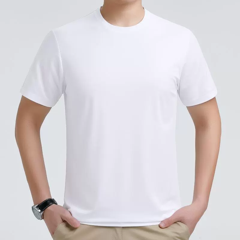 Silk summer universal base T-shirt, with short sleeve