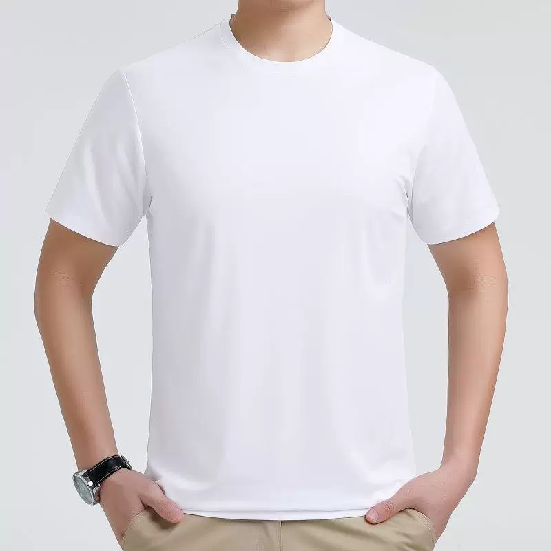 Silk summer universal base T-shirt, with short sleeve