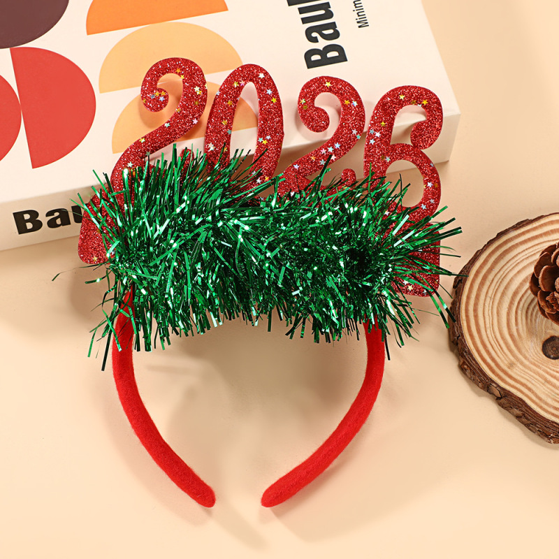 新しい 2026 大晦日ヘッドバンドクリスマス装飾クリエイティブヘッドバンドパーティー装飾写真撮影クリスマス装飾小道具|undefined