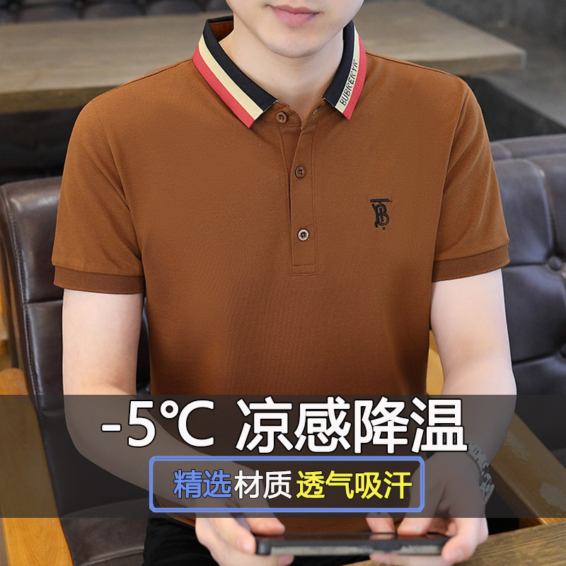 Taobaoke-5052-P32-2024 Camisa POLO estándar bordada de alta calidad de verano Camiseta de manga corta para jóvenes-Verano 8