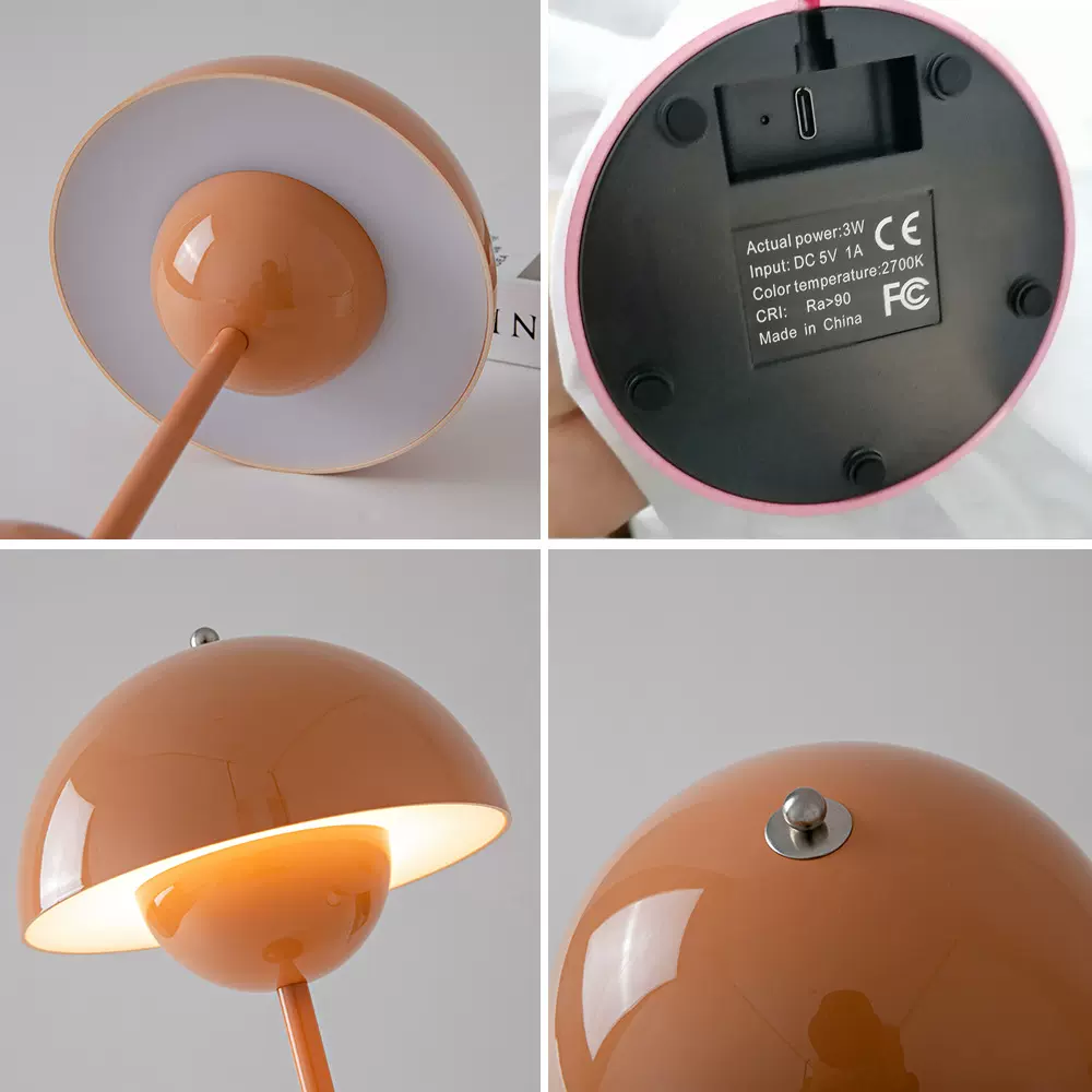 高品质花苞灯台灯蘑菇台灯创意装饰摆件氛围马卡龙北欧风小夜灯