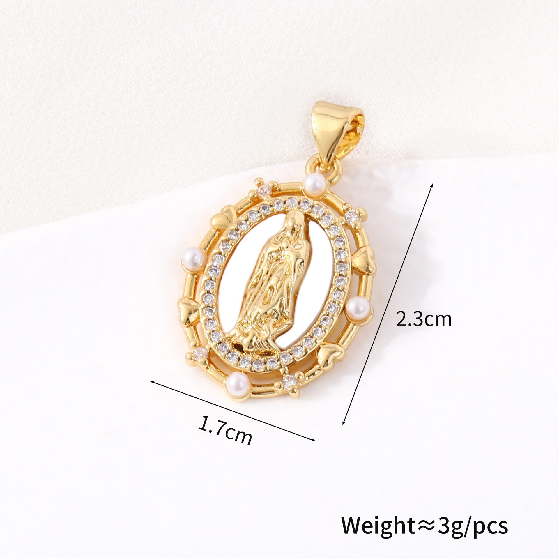 7g Weight Pendant Jewelry Making Type 17 * 23mm, 20*28mm, 21 * 24mm Jewelry Making Size DIY Jewelry Accessories Classification 1 Piece Quantity Copper Material Geometric, Virgin Mary Pattern Plating Design Religion, Ethnic Style Style 1 Piece 17 * 23mm 20*28mm 21 * 24mm Copper Geometric Virgin Mary Pendant 3