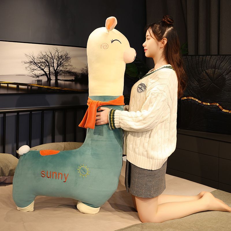 かわいいアルパカ枕ぬいぐるみ睡眠人形女の子妊婦ベッドロング睡眠脚枕クッション|undefined