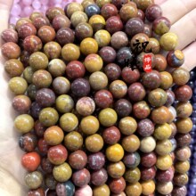 天然战国红玛瑙圆珠diy手链配饰串珠红碧玉战国红石散珠批发