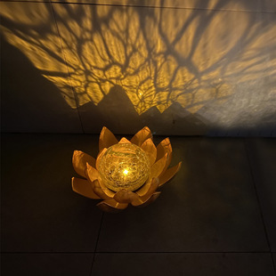 New Solar Garden Light Outdoor Solar Light Solar Lotus Light Courtyard Crack Decorative Light
