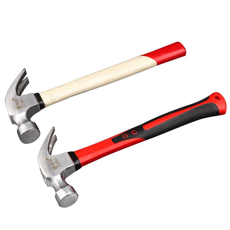 帝创羊角锤0.25kg木柄包塑柄锤子0.5 0.75kg起钉锤羊角锤五金工具