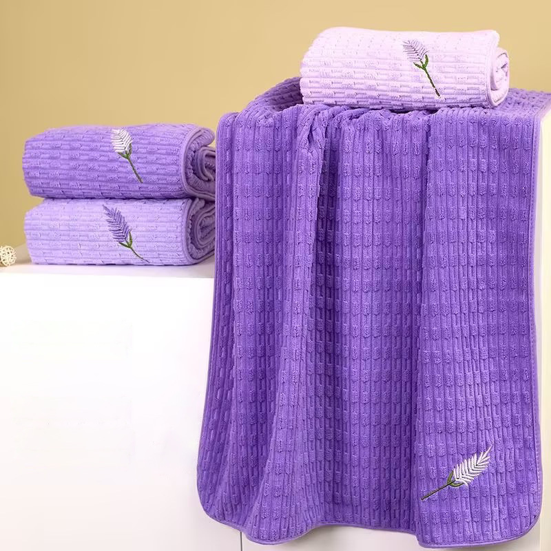 Lavender Coral Velvet Towel Couple Style Face Wash and Bath Towel for Home Use Adult Face Towel Custom Logo Absorbent Towel Lavender Coral Velvet Towel Couple Style Face Wash and Bath Towel for Home Use Adult Face Towel Custom Logo Absorbent Towel