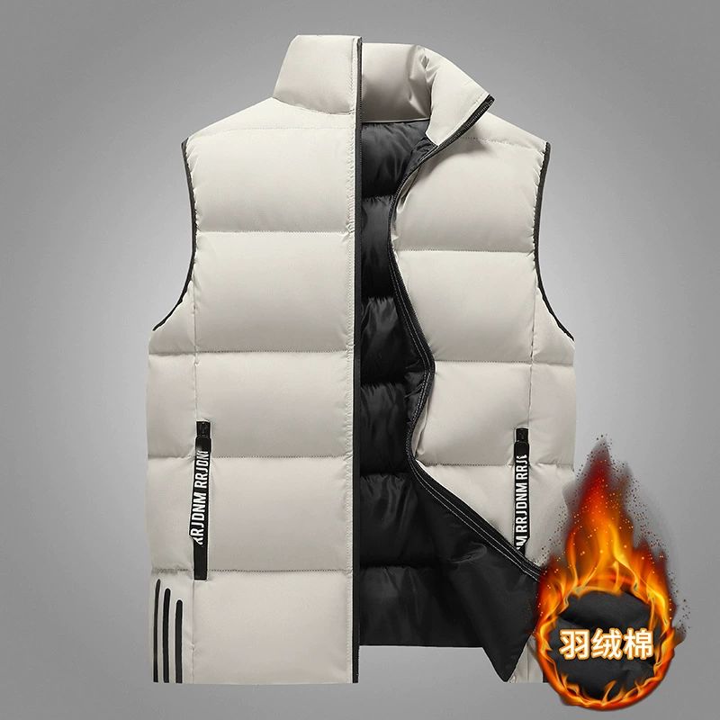 Мужской хлопковый жилет 2024 года, осенне-зимний, в корейском стиле, повседневный, модный, безрукавка, трансграничная продажа
