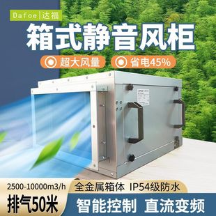 Fresh air system commercial mute duct fan kitchen oil fume large air volume box type frequency conversion centrifugal air cabinet fan
